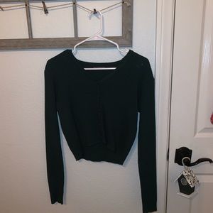 Brandy Melville Green Cropped Sweater